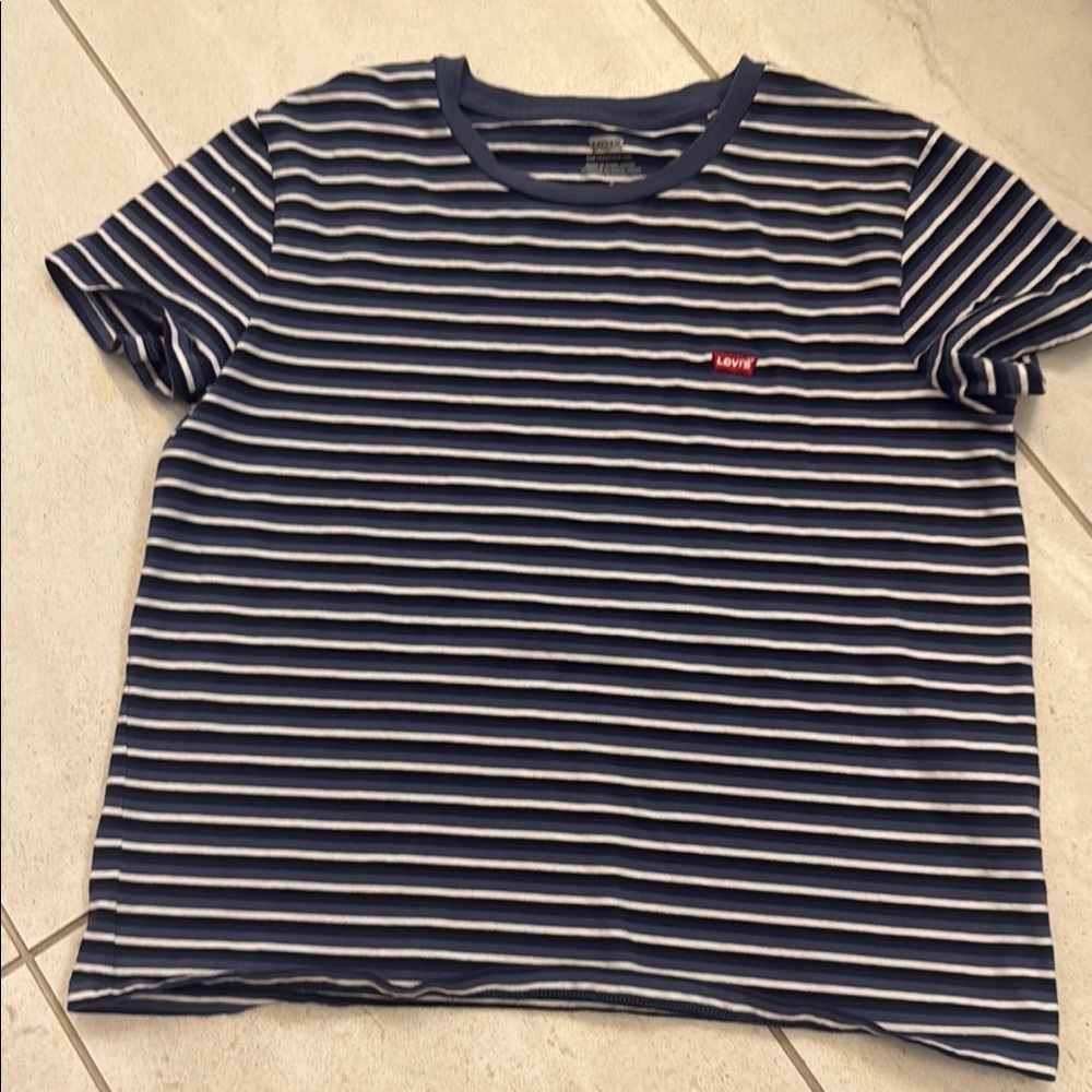 Levi's Men's Striped Navy T-Shirt